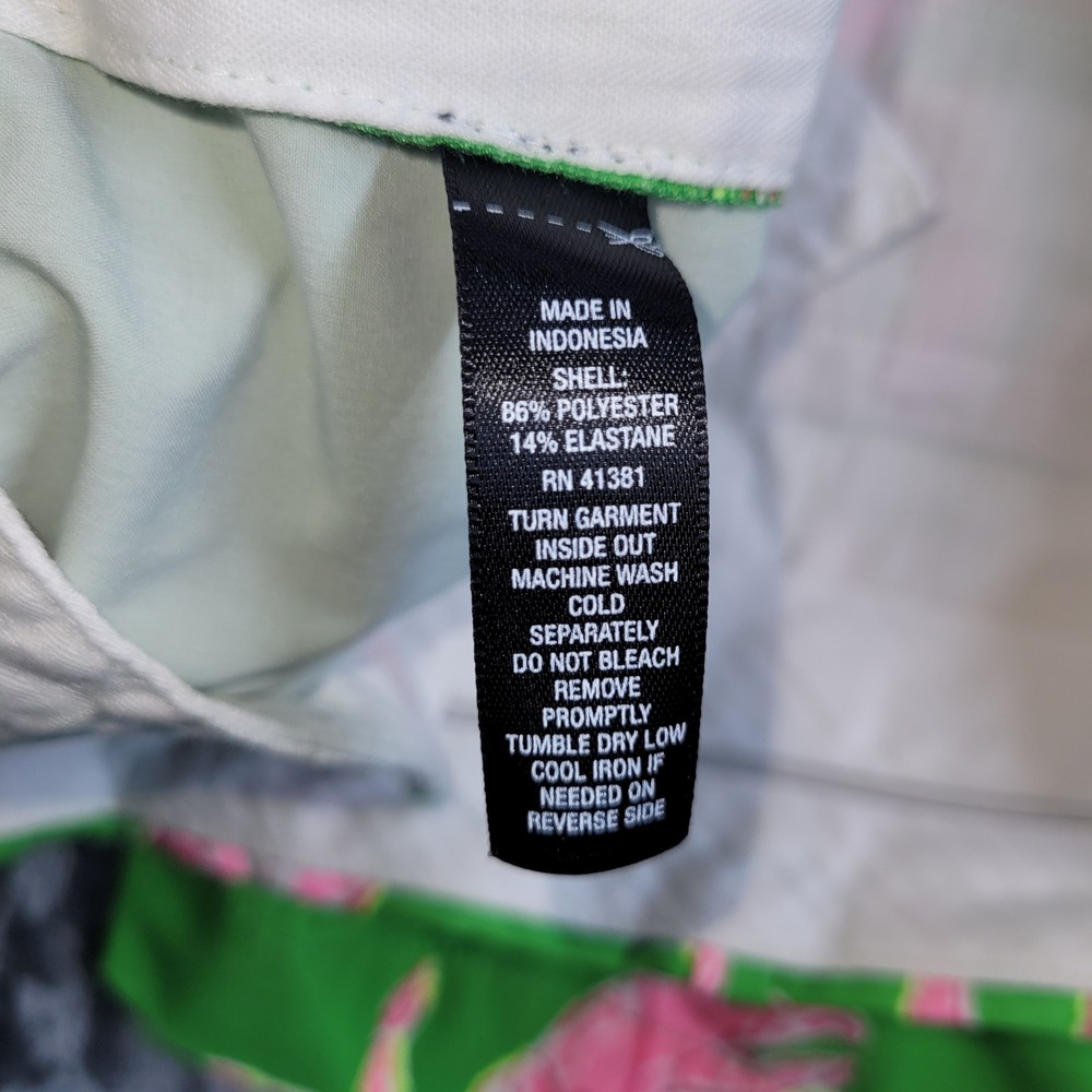 RLX Ralph Lauren Mens Green Pink Crab Lobster Golf Shorts Size 38 Stretch Prep - Picture 4 of 9